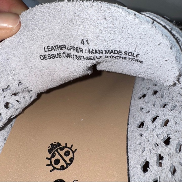 Yokono Leather Laser Cut Sneakers White Women’s Size 40 - Picture 10 of 16